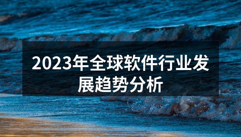 2023年全球软件行业发展趋势分析